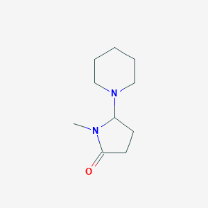 molecular formula C10H18N2O B14229092 2-Pyrrolidinone, 1-methyl-5-(1-piperidinyl)- CAS No. 831170-39-9