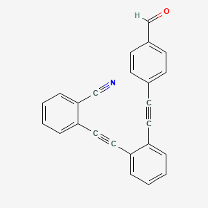 molecular formula C24H13NO B14229148 2-({2-[(4-Formylphenyl)ethynyl]phenyl}ethynyl)benzonitrile CAS No. 823227-65-2