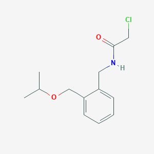 molecular formula C13H18ClNO2 B1422915 2-chloro-N-({2-[(propan-2-yloxy)methyl]phenyl}methyl)acetamide CAS No. 1306606-10-9