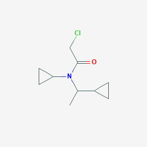 molecular formula C10H16ClNO B1422916 2-氯-N-环丙基-N-(1-环丙基乙基)乙酰胺 CAS No. 1334146-14-3