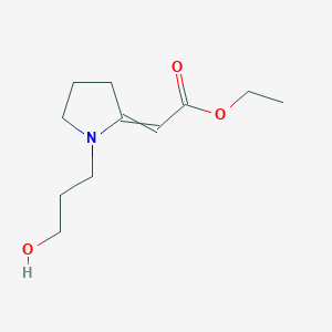 molecular formula C11H19NO3 B14229165 Ethyl [1-(3-hydroxypropyl)pyrrolidin-2-ylidene]acetate CAS No. 517103-95-6