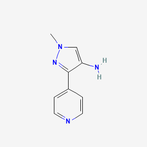 molecular formula C9H10N4 B1422918 1-methyl-3-(pyridin-4-yl)-1H-pyrazol-4-amine CAS No. 1313013-53-4