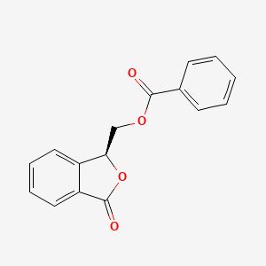 molecular formula C16H12O4 B14229182 1(3H)-Isobenzofuranone, 3-[(benzoyloxy)methyl]-, (3S)- CAS No. 528584-58-9