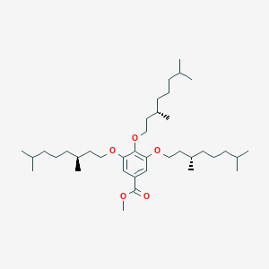 molecular formula C38H68O5 B14229199 Benzoic acid, 3,4,5-tris[[(3S)-3,7-dimethyloctyl]oxy]-, methyl ester CAS No. 798567-89-2