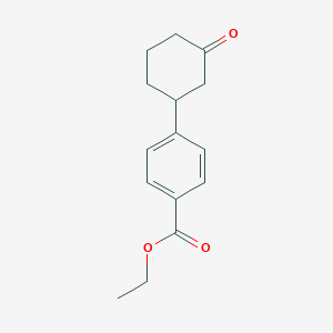 molecular formula C15H18O3 B142292 Ethyl 4-(3-oxocyclohexyl)benzoate CAS No. 131379-22-1