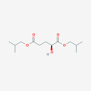 molecular formula C13H24O5 B14229203 bis(2-methylpropyl) (2S)-2-hydroxypentanedioate CAS No. 830341-66-7