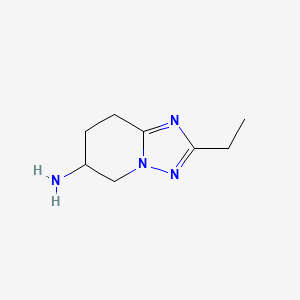 molecular formula C8H14N4 B1422921 2-ethyl-5H,6H,7H,8H-[1,2,4]triazolo[1,5-a]pyridin-6-amine CAS No. 1311316-25-2