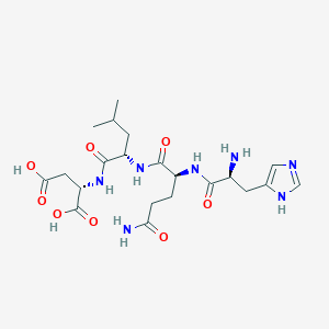 molecular formula C21H33N7O8 B14229229 L-Histidyl-L-glutaminyl-L-leucyl-L-aspartic acid CAS No. 830341-64-5