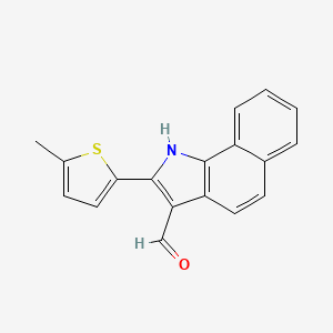 molecular formula C18H13NOS B14229232 2-(5-methylthiophen-2-yl)-1H-benzo[g]indole-3-carbaldehyde CAS No. 590397-83-4