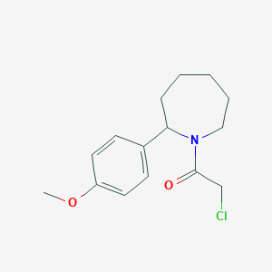 molecular formula C15H20ClNO2 B1422925 2-Chloro-1-[2-(4-methoxyphenyl)azepan-1-yl]ethan-1-one CAS No. 1306605-09-3