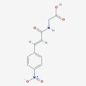 molecular formula C11H10N2O5 B142293 {[(2E)-3-(4-nitrophenyl)prop-2-enoyl]amino}acetic acid CAS No. 150013-03-9