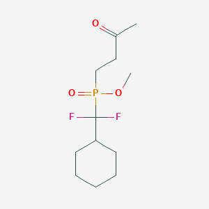 molecular formula C12H21F2O3P B14229318 Methyl [cyclohexyl(difluoro)methyl](3-oxobutyl)phosphinate CAS No. 828265-26-5