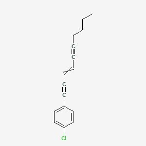 molecular formula C16H15Cl B14229370 1-Chloro-4-(dec-3-ene-1,5-diyn-1-yl)benzene CAS No. 823228-00-8