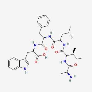 molecular formula C35H48N6O6 B14229397 L-Alanyl-L-isoleucyl-L-leucyl-L-phenylalanyl-L-tryptophan CAS No. 629618-68-4