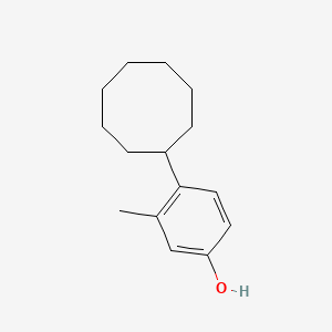 molecular formula C15H22O B14229407 4-Cyclooctyl-3-methylphenol CAS No. 828288-76-2