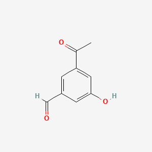 molecular formula C9H8O3 B14229418 3-Acetyl-5-hydroxybenzaldehyde CAS No. 583060-40-6