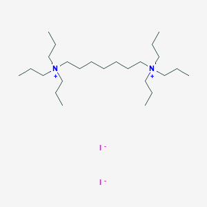 molecular formula C25H56I2N2 B14229432 N~1~,N~1~,N~1~,N~7~,N~7~,N~7~-Hexapropylheptane-1,7-bis(aminium) diiodide CAS No. 827579-49-7