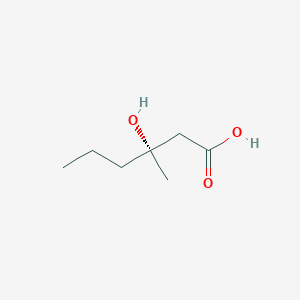 molecular formula C7H14O3 B14229437 (3R)-3-Hydroxy-3-methylhexanoic acid CAS No. 757219-24-2