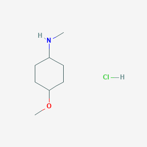 molecular formula C8H18ClNO B1422945 4-methoxy-N-methylcyclohexan-1-amine hydrochloride CAS No. 1311315-59-9