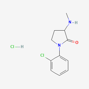 B1422951 1-(2-Chlorophenyl)-3-(methylamino)pyrrolidin-2-one hydrochloride CAS No. 1311313-56-0