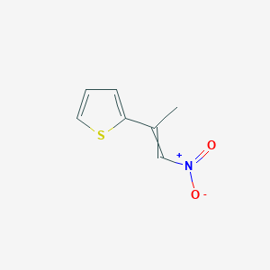 molecular formula C7H7NO2S B14229538 2-(1-Nitroprop-1-en-2-yl)thiophene CAS No. 615552-97-1