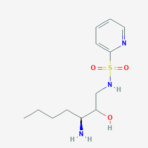 molecular formula C12H21N3O3S B14229541 N-[(3S)-3-Amino-2-hydroxyheptyl]pyridine-2-sulfonamide CAS No. 511268-63-6