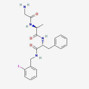 molecular formula C21H25IN4O3 B14229572 Glycyl-L-alanyl-N-[(2-iodophenyl)methyl]-D-phenylalaninamide CAS No. 824406-68-0