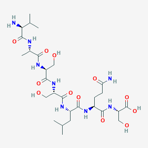 molecular formula C28H50N8O12 B14229584 L-Serine, L-valyl-L-alanyl-L-seryl-L-seryl-L-leucyl-L-glutaminyl- CAS No. 765901-58-4
