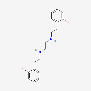 molecular formula C18H22F2N2 B14229587 N,N'-bis[2-(2-fluorophenyl)ethyl]ethane-1,2-diamine CAS No. 627521-11-3