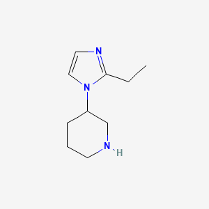 molecular formula C10H17N3 B1422964 3-(2-乙基-1H-咪唑-1-基)哌啶 CAS No. 1249820-42-5