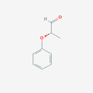 molecular formula C9H10O2 B142297 Propanal, 2-phenoxy-, (S)-(9CI) CAS No. 149646-90-2