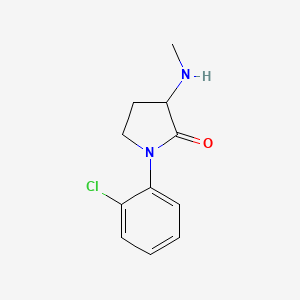 molecular formula C11H13ClN2O B1422977 1-(2-Chlorophenyl)-3-(methylamino)pyrrolidin-2-one CAS No. 1248430-71-8