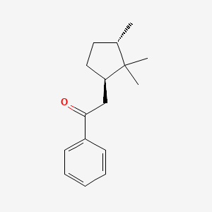 molecular formula C16H22O B14229804 Ethanone, 1-phenyl-2-[(1R,3S)-2,2,3-trimethylcyclopentyl]- CAS No. 578006-81-2