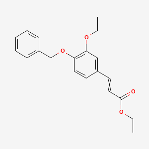 molecular formula C20H22O4 B14229809 Ethyl 3-[4-(benzyloxy)-3-ethoxyphenyl]prop-2-enoate CAS No. 721968-49-6