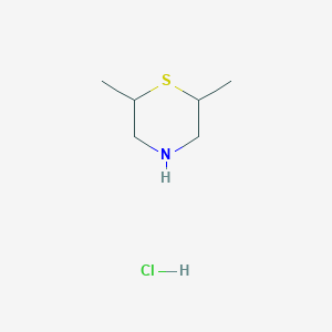 molecular formula C6H14ClNS B1422981 2,6-Dimethylthiomorpholine hydrochloride CAS No. 1306603-43-9