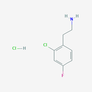 molecular formula C8H10Cl2FN B1422982 2-(2-Chloro-4-fluorophenyl)ethan-1-amine hydrochloride CAS No. 874285-32-2