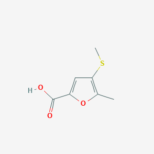 molecular formula C7H8O3S B1422983 5-Methyl-4-(methylsulfanyl)furan-2-carboxylic acid CAS No. 856122-66-2