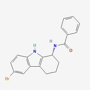 molecular formula C19H17BrN2O B14229850 N-[(1R)-6-bromo-2,3,4,9-tetrahydro-1H-carbazol-1-yl]benzamide CAS No. 827590-45-4