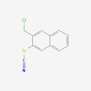 molecular formula C12H8ClNSe B14229861 Selenocyanic acid, 3-(chloromethyl)-2-naphthalenyl ester CAS No. 823178-68-3