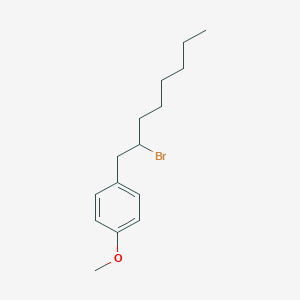 molecular formula C15H23BrO B14229867 1-(2-Bromooctyl)-4-methoxybenzene CAS No. 502760-11-4