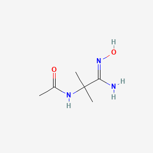 molecular formula C6H13N3O2 B1422988 N-[1-(N'-hydroxycarbamimidoyl)-1-methylethyl]acetamide CAS No. 1251422-71-5