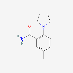 molecular formula C12H16N2O B1422989 5-甲基-2-(吡咯烷-1-基)苯甲酰胺 CAS No. 1306604-34-1