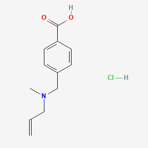 molecular formula C12H16ClNO2 B1422990 4-{[Methyl(prop-2-en-1-yl)amino]methyl}benzoic acid hydrochloride CAS No. 1306605-20-8