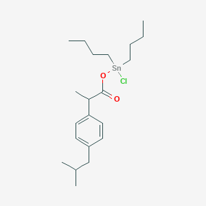 molecular formula C21H35ClO2Sn B14229918 Dibutyl(chloro)({2-[4-(2-methylpropyl)phenyl]propanoyl}oxy)stannane CAS No. 826990-22-1
