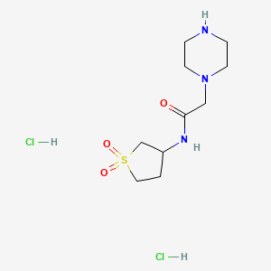 N-(1,1-dioxo-1lambda6-thiolan-3-yl)-2-(piperazin-1-yl)acetamide dihydrochloride