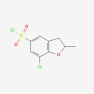 7-Chloro-2-methyl-2,3-dihydro-1-benzofuran-5-sulfonyl chloride