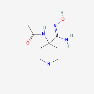 N-[4-(N'-hydroxycarbamimidoyl)-1-methylpiperidin-4-yl]acetamide