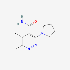 5,6-Dimethyl-3-(pyrrolidin-1-yl)pyridazine-4-carboxamide