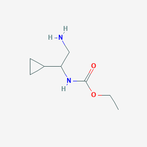 ethyl N-(2-amino-1-cyclopropylethyl)carbamate