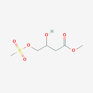 molecular formula C6H12O6S B14230084 Methyl 3-hydroxy-4-[(methanesulfonyl)oxy]butanoate CAS No. 828276-69-3